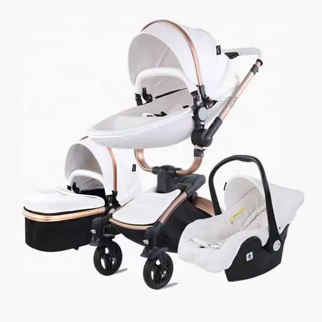 2023 hot sale baby stroller 3 in 1 / popular strollers luxury  carriage stock buggy pushchair   pram with remote controller children s electric train double baby dual drive rechargeable retro stroller with one railway carriage