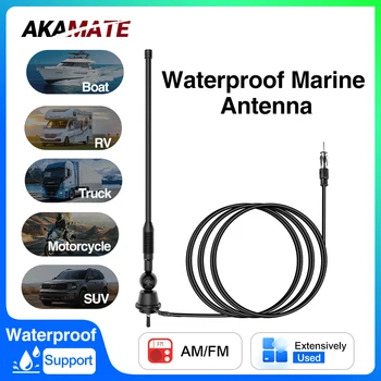 Per Antenna Radio Antenna Radio per Barche Marine FM AM Antenna per Autoradio Flessibile per RV Yacht ATV UTV RZR SPA Antenna di Segnale Radio