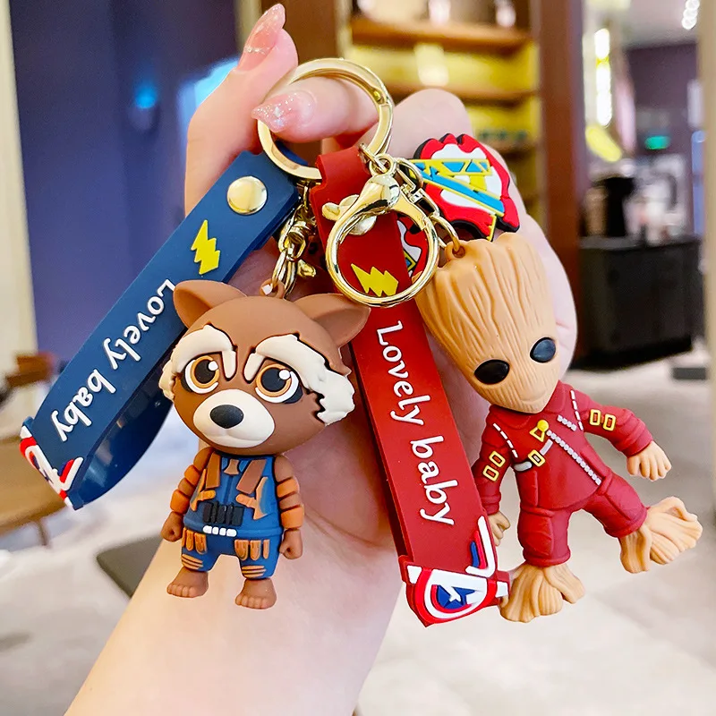 Guardians of the Galaxy Figure Keychain Cute Groot Rocket Raccoon
