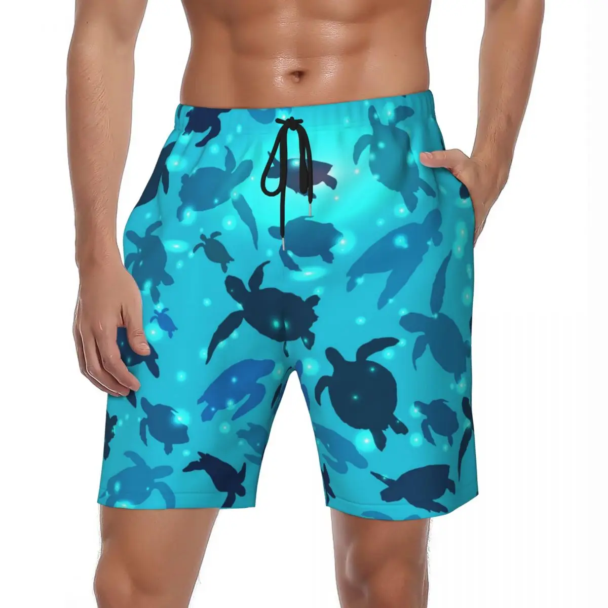 

Turtle Ocean Fashion Board Shorts Summer 3D Printing Sports Beach Shorts Males Quick Dry Hawaii Graphic Oversize Beach Trunks