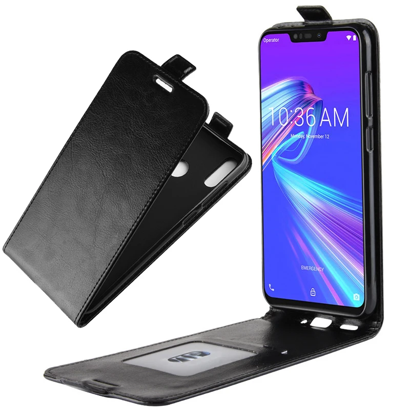Case Flip Leather Cases For ASUS Zenfone Max M2 Zb633kl Vertical Wallet Leather Case Cover With Card Slot