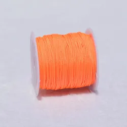 Vibrant Nylon Jewelry Thread Cord for DIY Creations - Assorted Colors, High Quality, 0.8mm Thickness 20m Length (Orange)