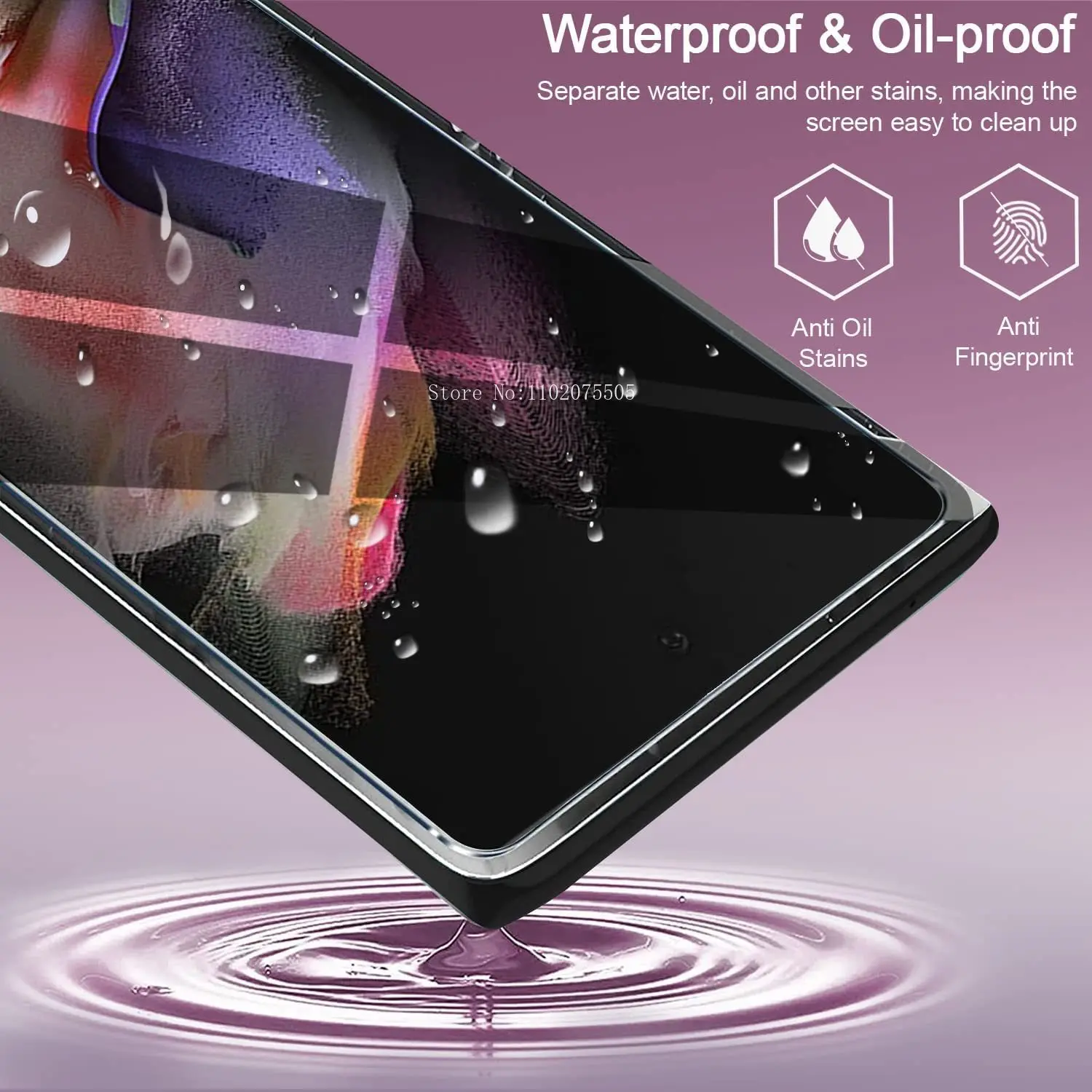 4PCS Anti Spy Full Coverage Privacy Screen Protector Glass Film with Fast Shipping