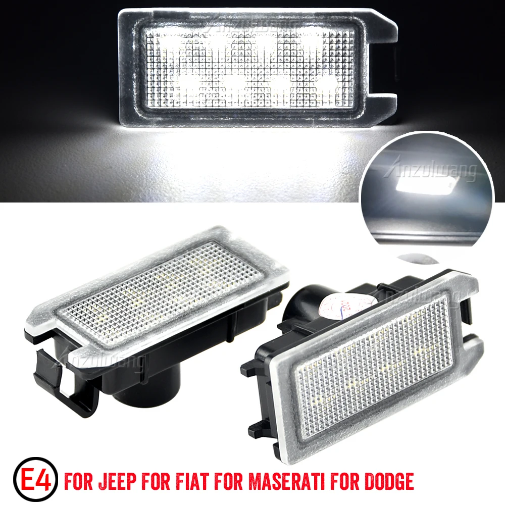 

2 шт. для Jeep Grand Cherokee Compass Patriot Fiat 500 Dodge Viper Maserati Levante фотолампа для номерного знака