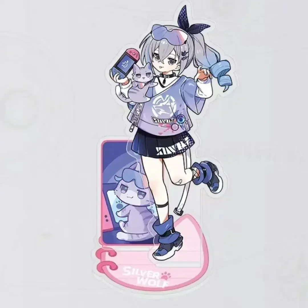 Honkai: Star Rail Acrylic Figure Stand - Blade & Kafka with Cats Desk Decor Ornament