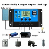 Système de panneaux solaires en verre, contrôleur de charge de batterie 12V, kit d'onduleur solaire 110 W, 4000 V, 220V, 1000W, invitation pour une utilisation domestique et extérieure 6