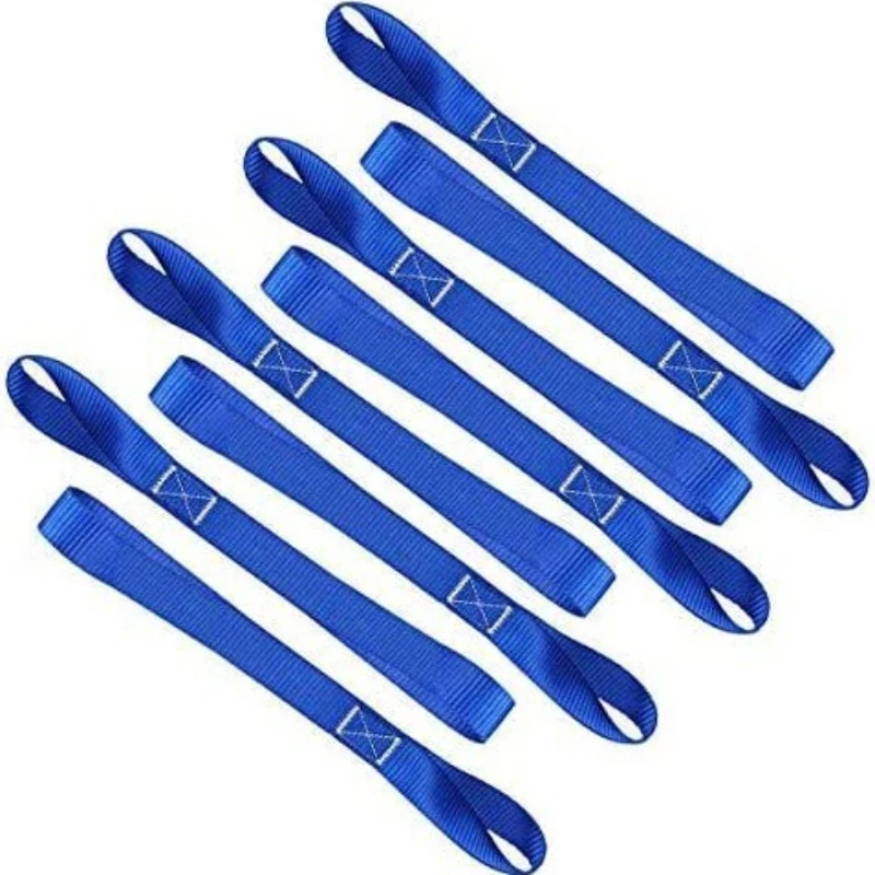 Durable Soft Loop Tie Down Straps for Secure Cargo Fastening - Set of 6, 15.9-inch