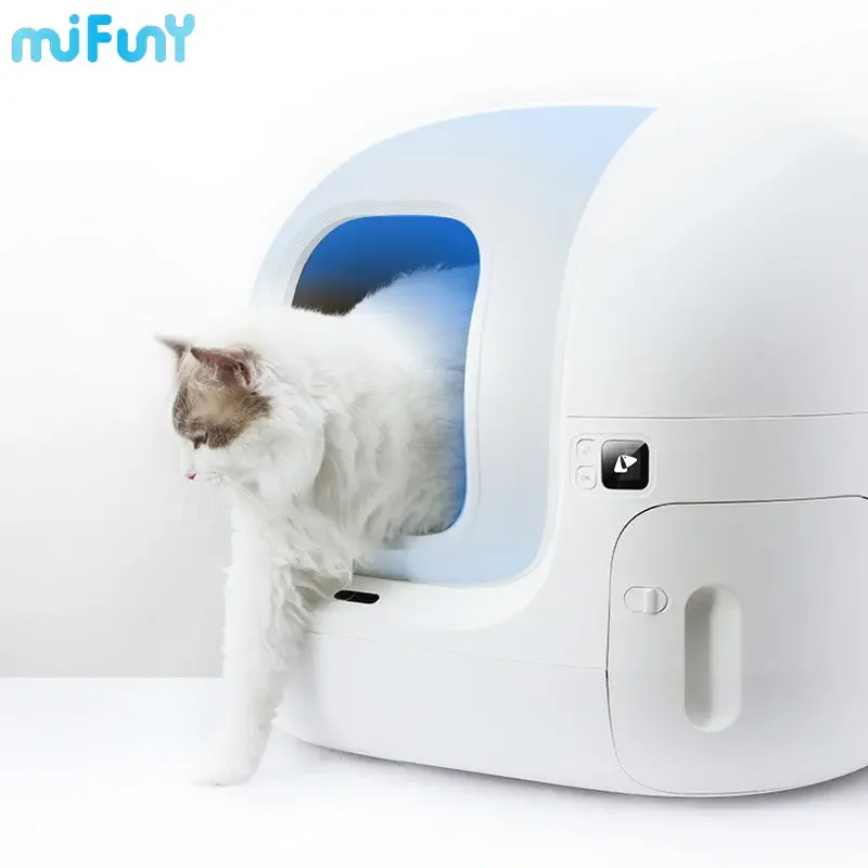 

Кошачий наполнитель MiFuny 76L, автоматический самоочищающийся умный фильтр большой емкости для домашних животных, песочный ящик, кошачий самоочищающийся туалет для кошек