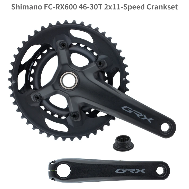 Shimano-ボトムブラケット付きクランクセット,grx fc,rx600,2x11 