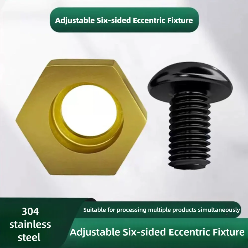 Morsetto di Fissaggio in Acciaio Inox 304, Fissaggio Eccentrico a Sei Lati, Accessori CNC, Vite, Bullone, Utensile da Officina, Clip di Fissaggio per Banco da Lavoro
