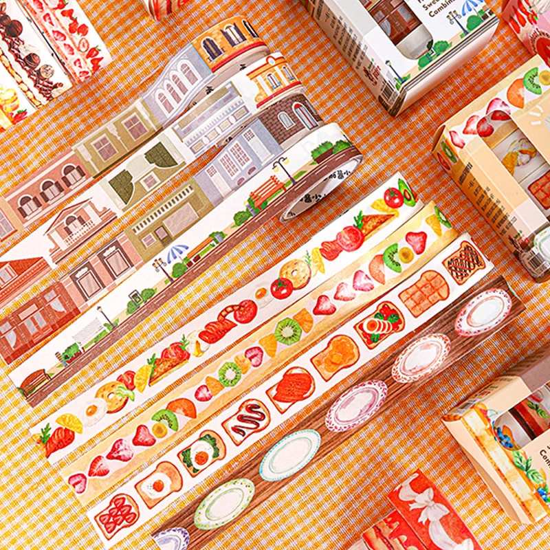 2Style 2Rolls/bag Heartwarming Sweet Combination Series Tape Set Handbook Material Tape DIY Calendar Photo Frame 3