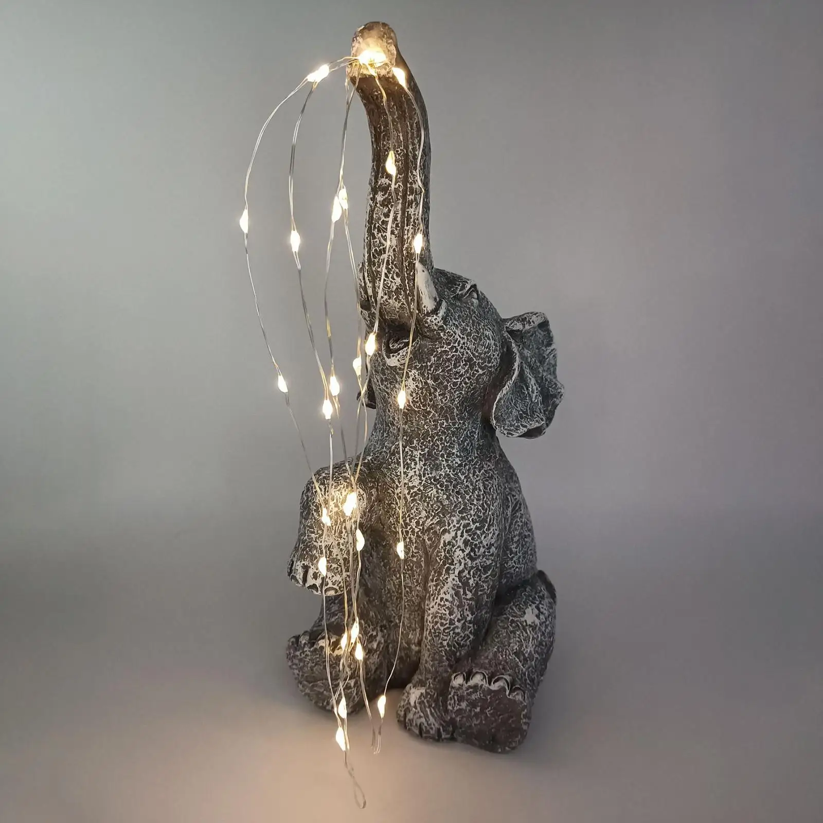 Elephant Statue with Solar Light Garden Decor Elephant Figurine for Patio Elephant Statue with Solar Light Garden Decor Elephant Figurine for Patio