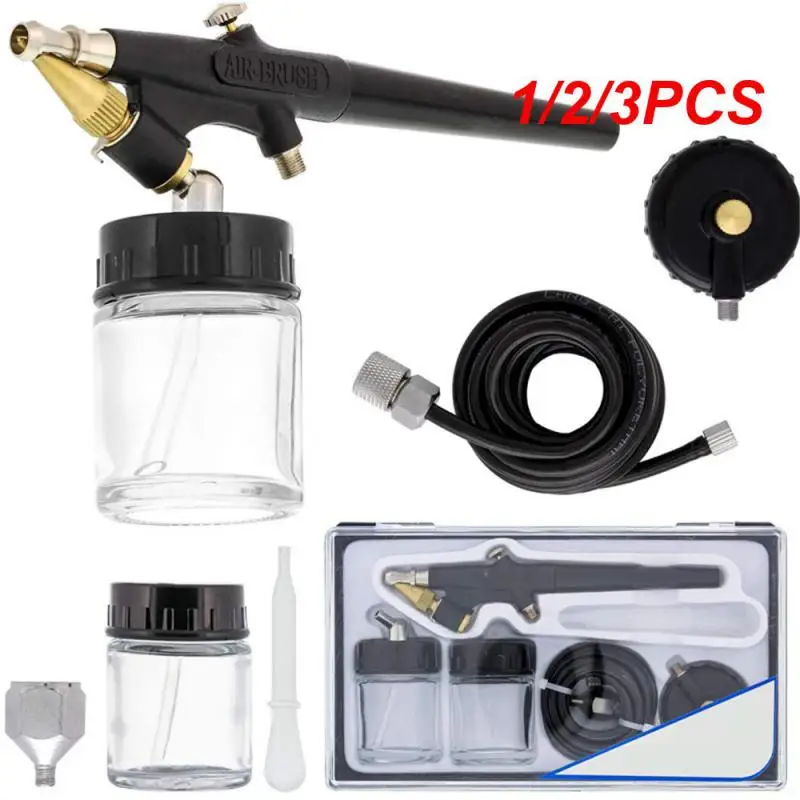 

1/2/3PCS Airbrush CompressorBig Head Single Board Machine Lower Pot Type Versatility Pressure Supplies Car Paint 0.8mm