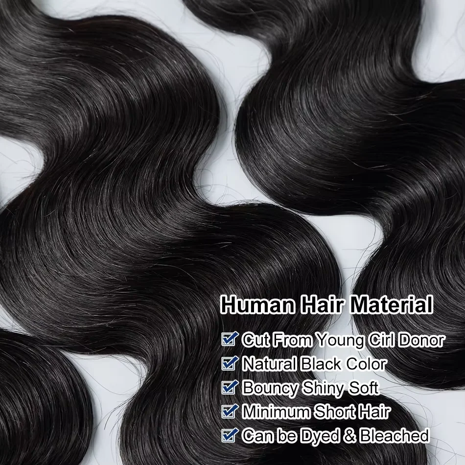 MELODIE Body Wave Human Hair Bundles Remy Unprocessed Raw Virgin Human Hair Water Wave Extensions 3 4 5 Bundles Deal