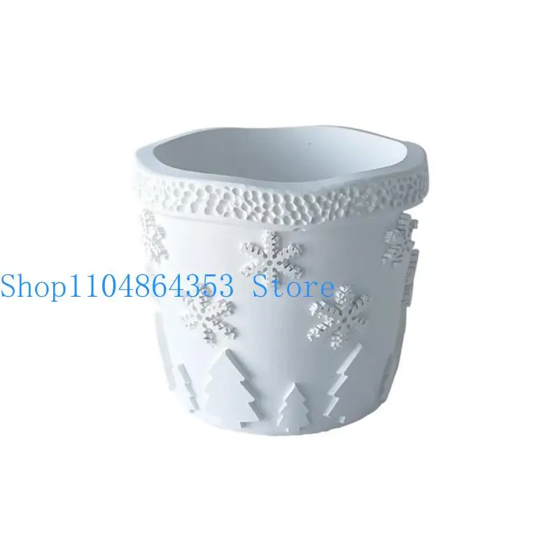 652F Weihnachten Blumentopf Silikon Form Sukkulenten Pflanzer Beton Form Stift Halter Form – Detail 1