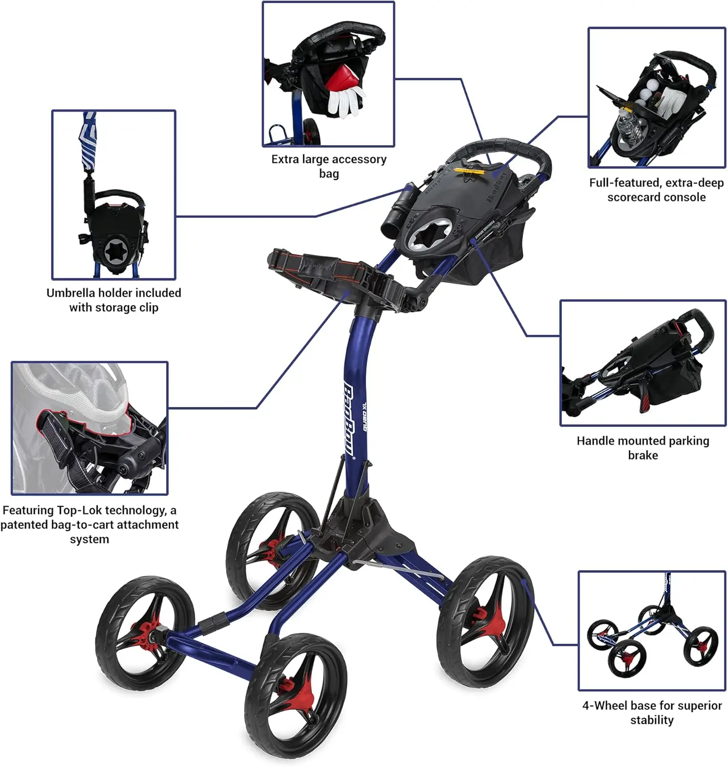 Quad XL Push Cart