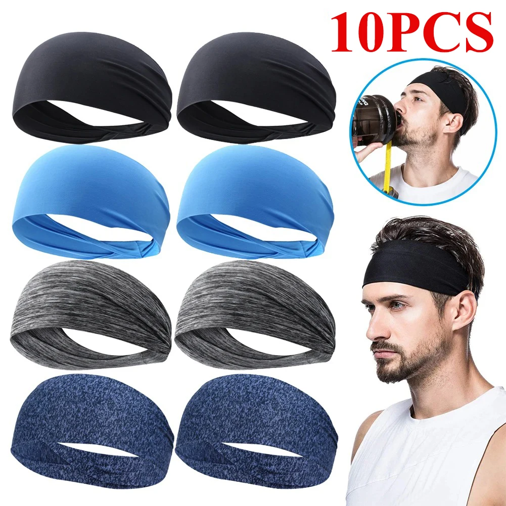 Sports Headbands Unisex Fitness Elastic Turban Sweat Absorption Breathable Quick Drying