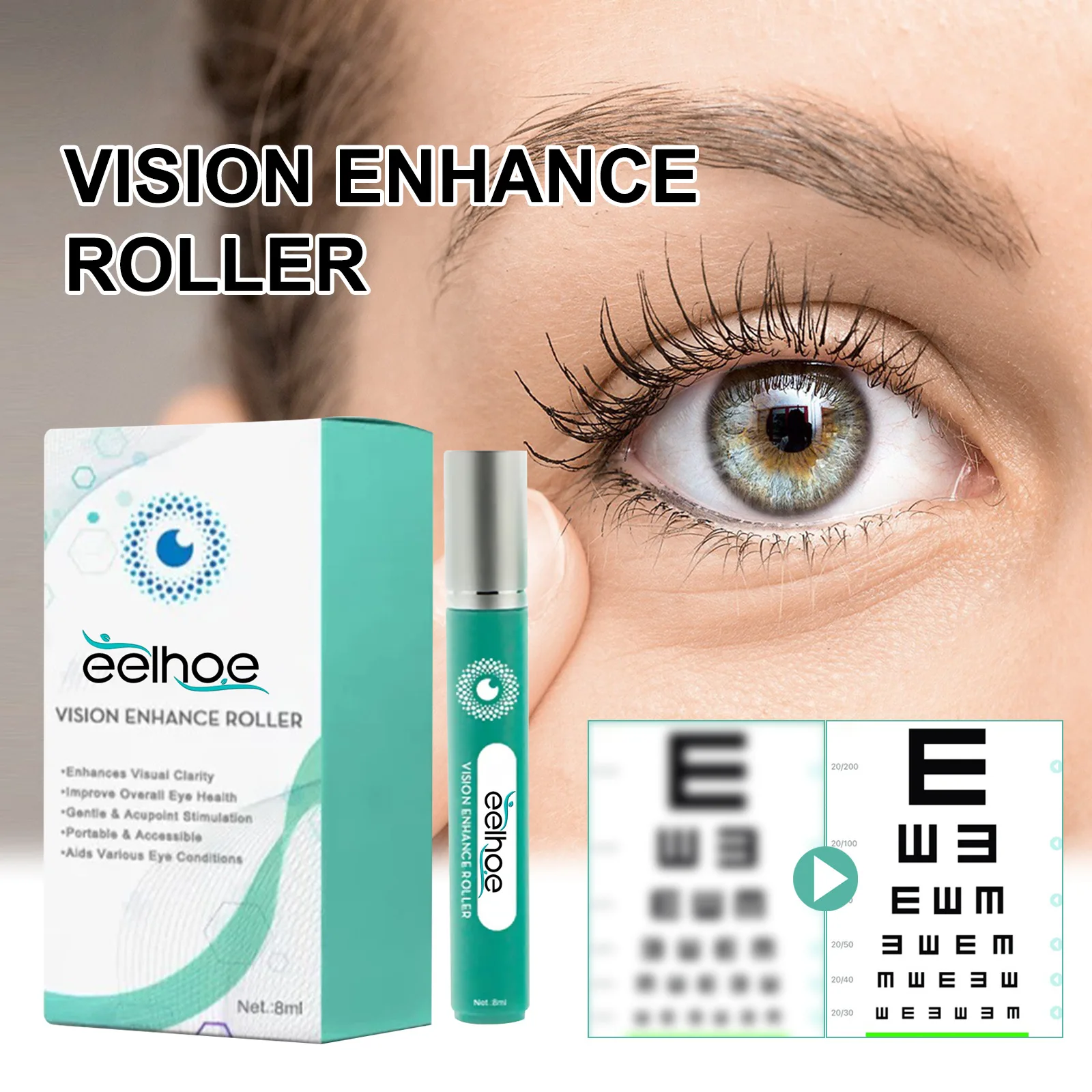 Eye Serum Roller For Wrinkles Relieve Eye Fatigue Aningeresting Dark Circles And Bags In The Eyes Contour Korean Cosmetics 8ML