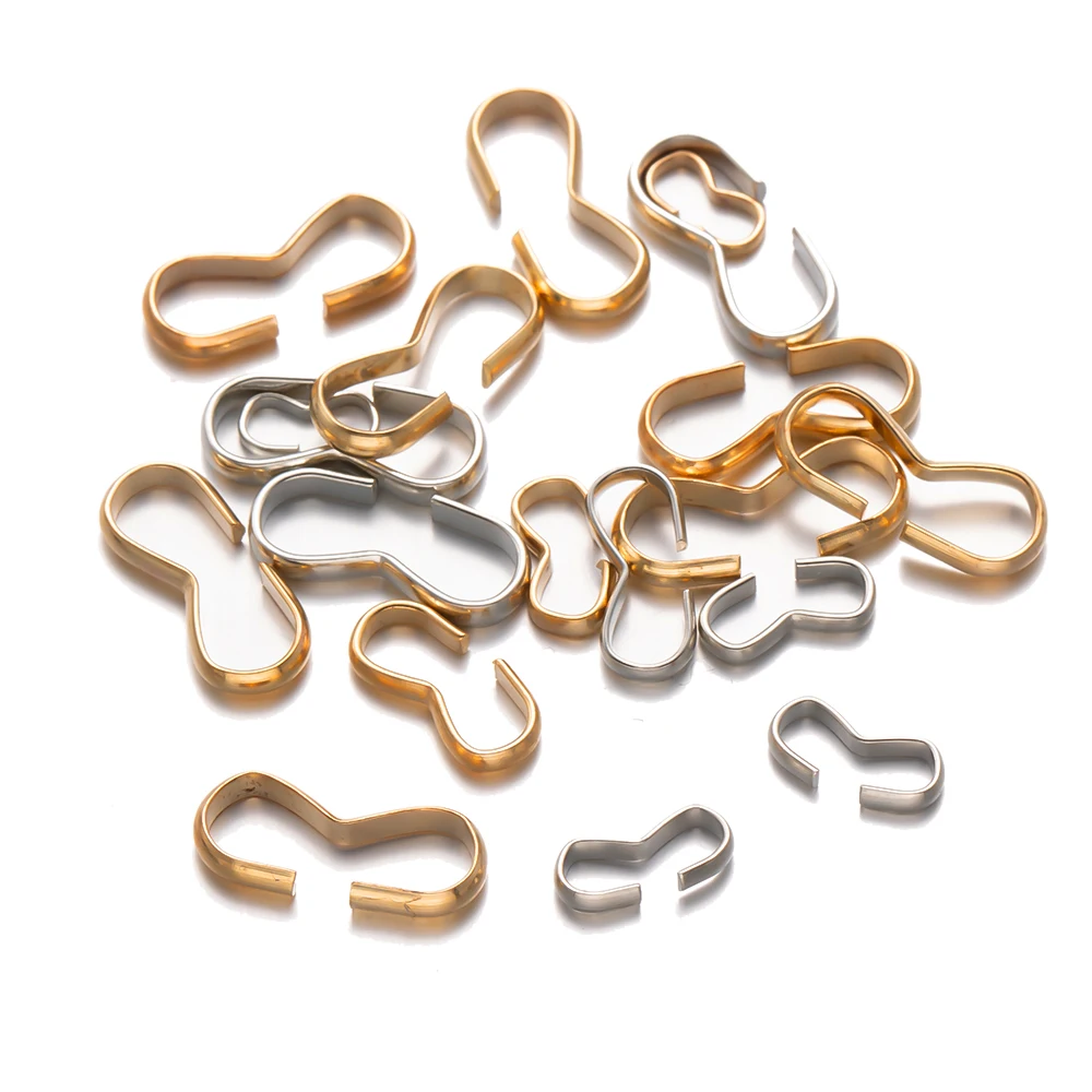 100 stücke 8 Form Schnell kupplungen Stecker Charm Knoten Ketten verschluss Ergebnisse für DIY Armband Halskette Schmuck Herstellung Reparatur zubehör – Detail 3