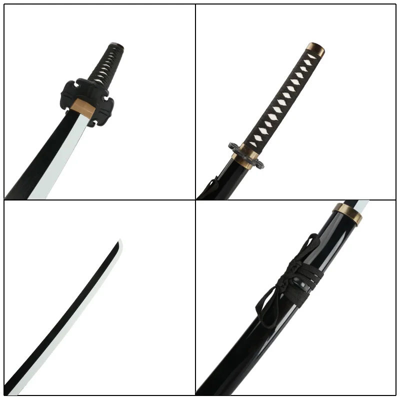 Online Game Fate Katana 104cm Okita Souji Cosplay Toy Sword Black White Blade 1:1 Original Pattern 2