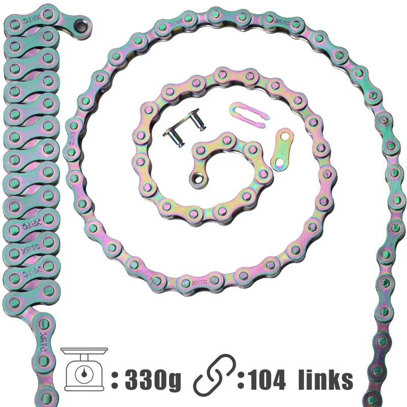 1Speed Bicycle Chain 104Links MTB/Road Bike Replacement