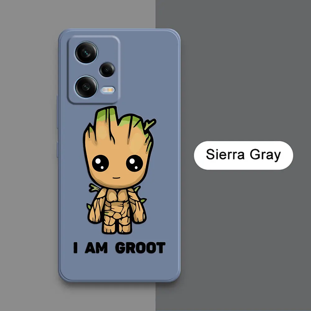 Fundas For Xiaomi Redmi Note 13 Pro Plus 12 12S 11 11S 10 10S 9 9S 8 7 Pro Phone Case Liquid Silicone Cover Groot Avengers Cute