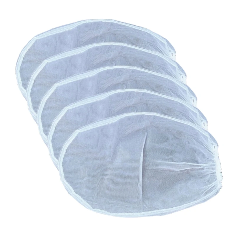 5pcs Paint Strainer Bags Fine meshing Disposable Filter Bag Elastic Drawstring Top Upgrades for Smooth Paint Application T4MC