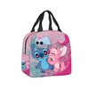 Disney Stitch Oxford Cloth Lunch Bag for Children Stitch Waterproof Insulated Outdoor Picnic Storage Box Cartoon Girls Handbag 3