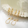 Dainty Zircon Small Stackable 14k Gold Plated Earrings Set for Women Multiple Piercing Cartilage Huggie Hoop Earring Jewelry 5
