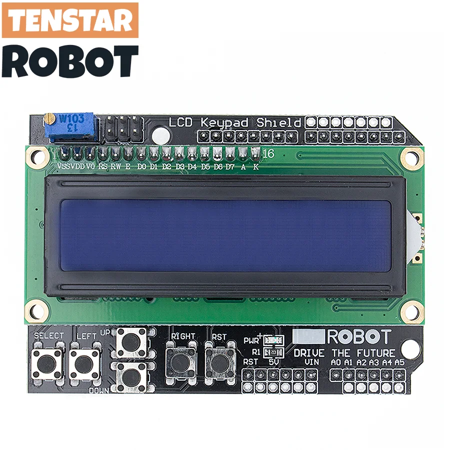 TENSTAR LCD KeyPad Shield LCD1602 LCD 1602 Module Display, blue screen