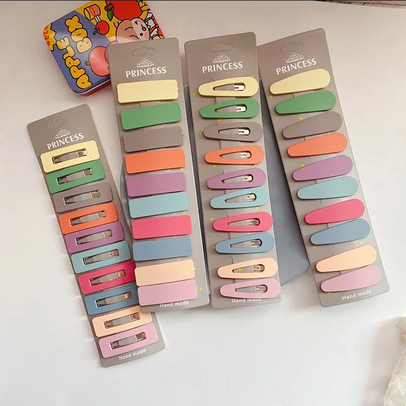 Baby Hairpins Hair Clips Hair Accessories Hair Headband Accessories Baby Headband Set Candy Color Baby Hairpins Sweet Girls Hair Clip Headband Kids Cute Heart Type Metal Fashion Hair Accessories Ornaments 10pcs/Set