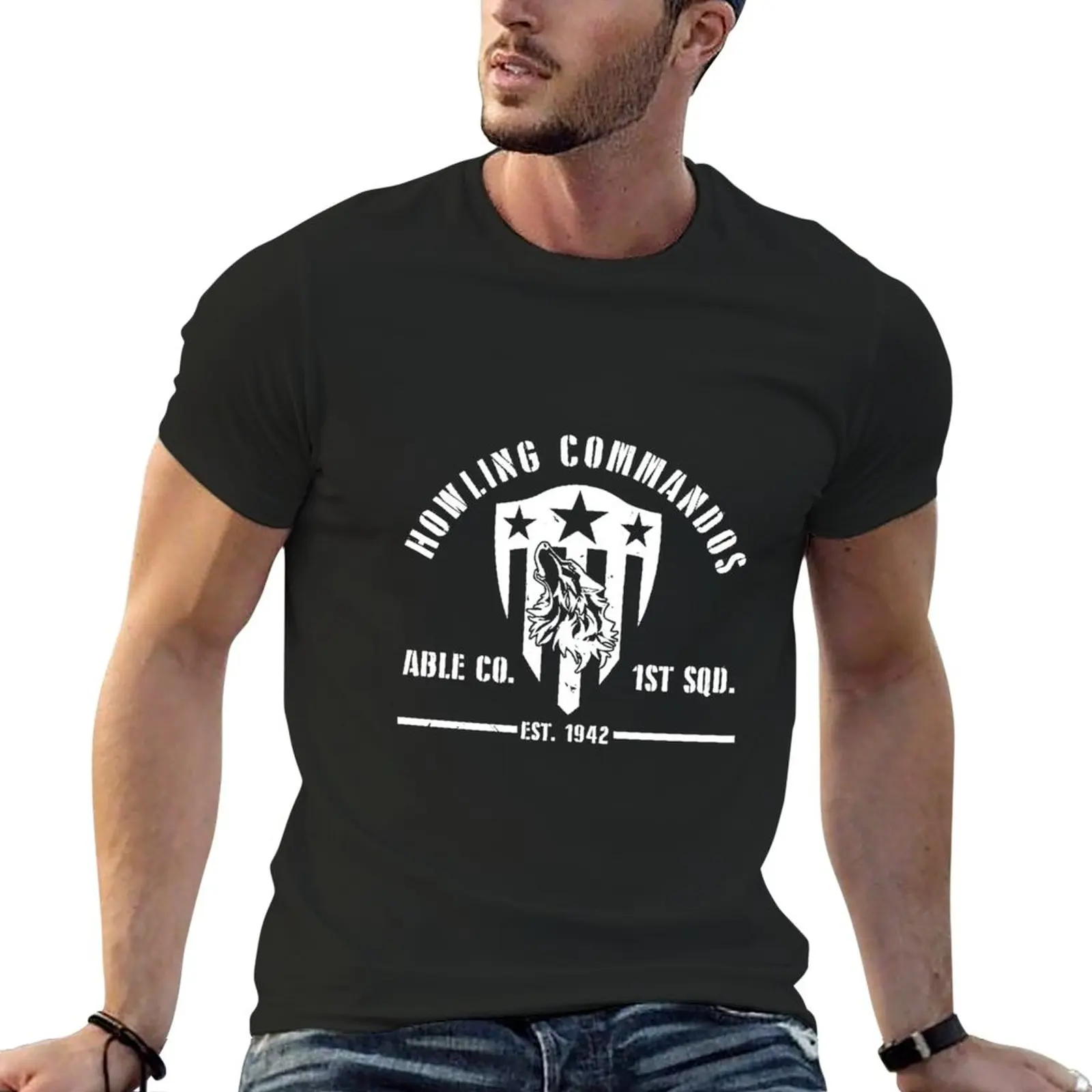

Howling Commandos Squad T-Shirt quick drying shirt Anime t-shirt Short sleeve tee T-shirts for men cotton