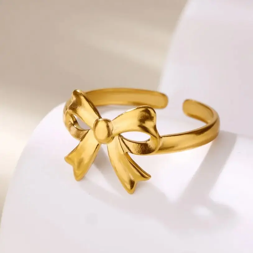 Stainless Steel Ring Female French Elegant