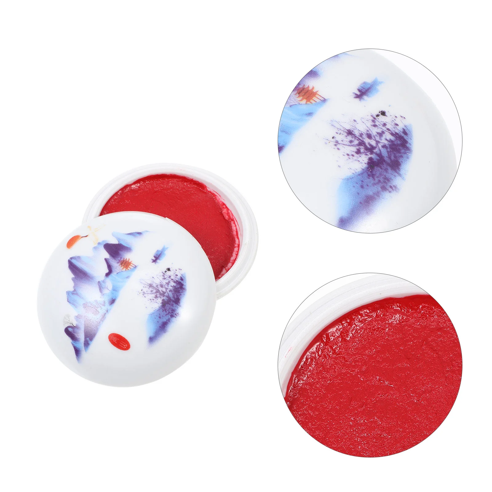 

Ink Pad Ceramic Red Paste Calligraphy Inkpad Multifunction Chinese Ceramics for Seal Use Painting
