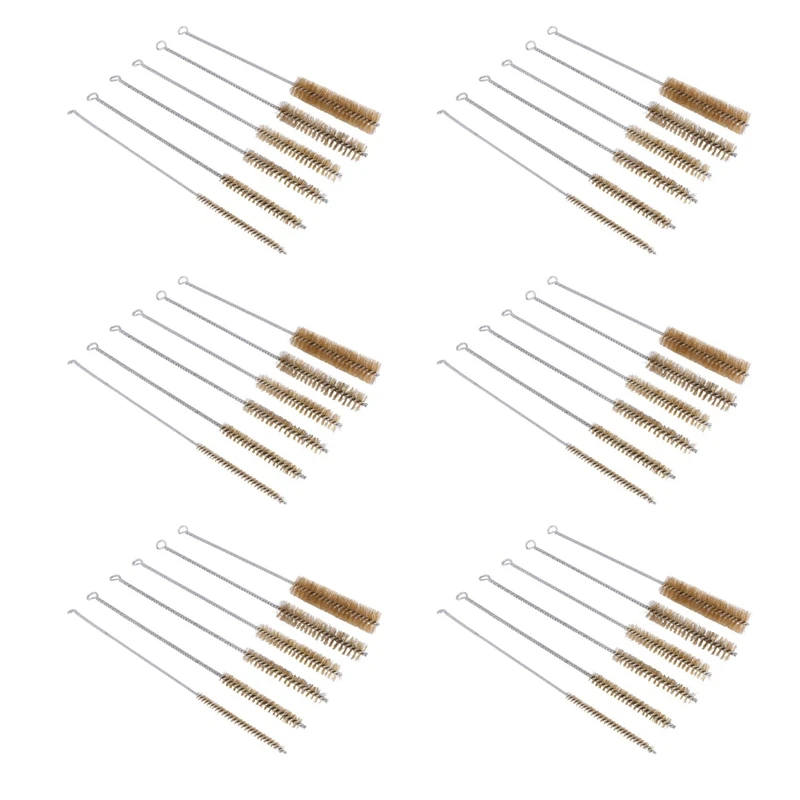

36 Pcs Brass Tube Cleaning Brush Wire Brush Set Cleaning Polishing Tool Brass Wire Brush Set