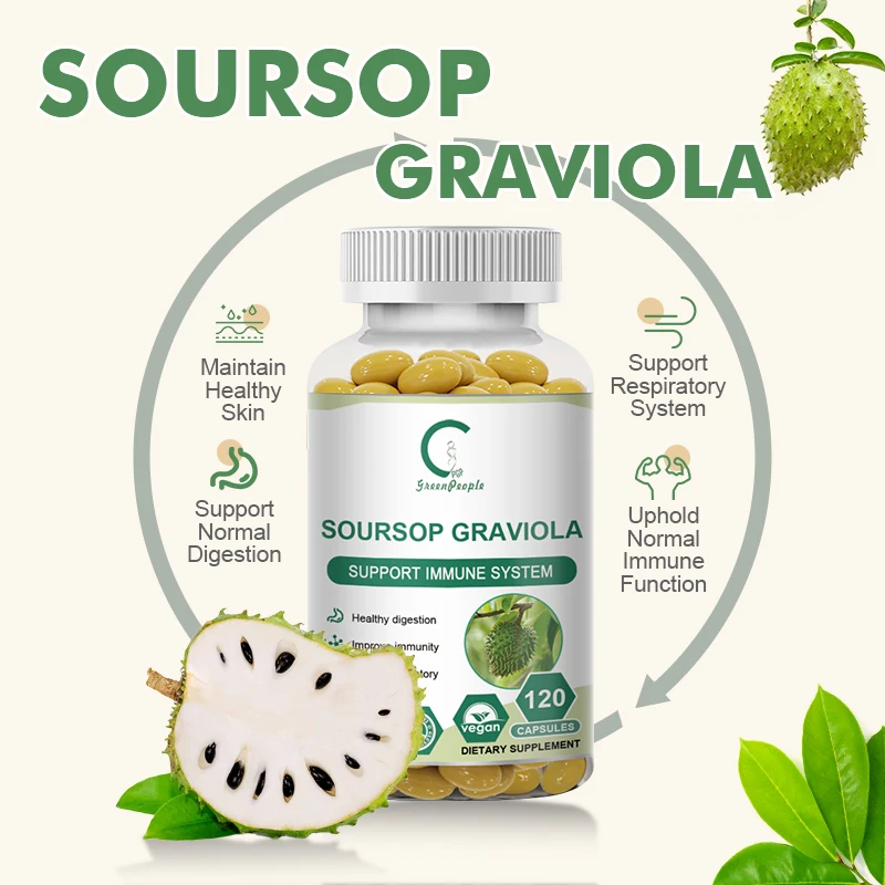 Soursop Graviola Capsules Support Emotional health Sterilize & Strengthen immunity soursop supplement