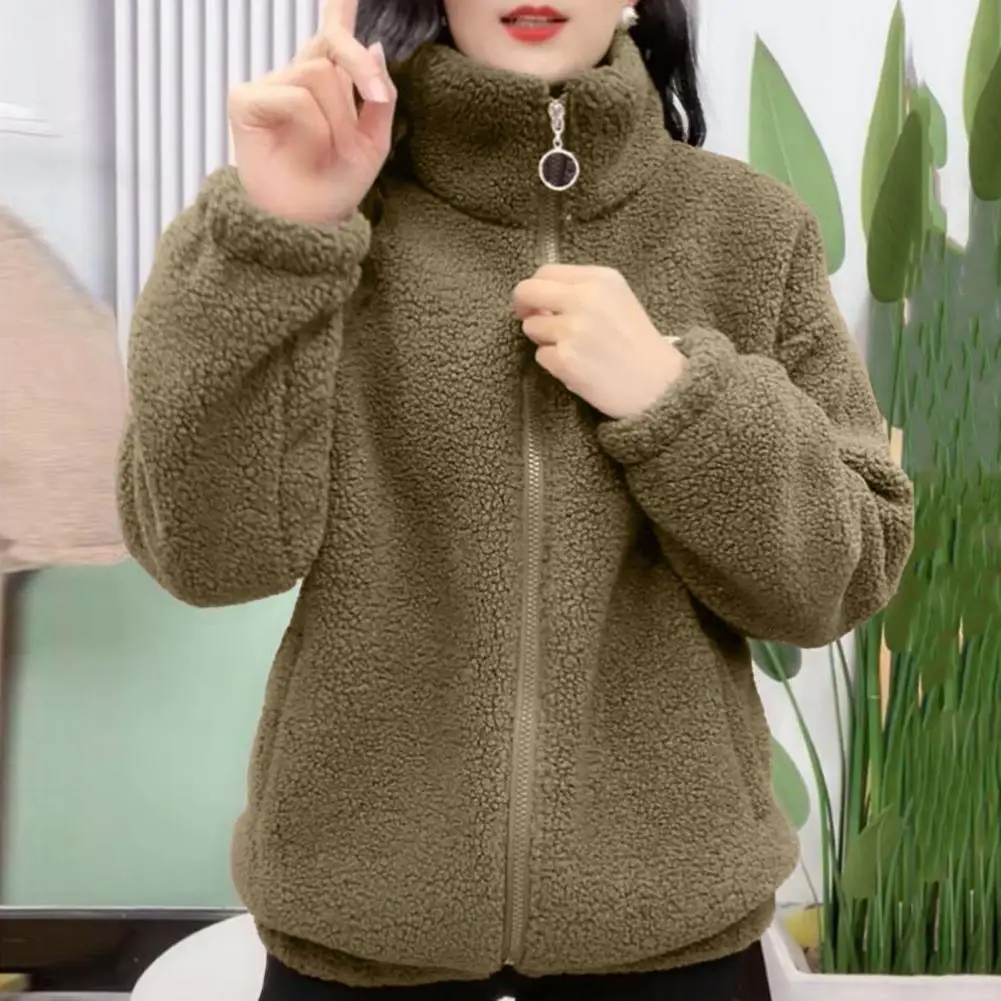 힙합 가을 겨울 양털 털이 자켓 streetwear 하라주쿠 퍼지 지퍼 코트 여성 경량 자켓 플러시 따뜻한 자켓 코트