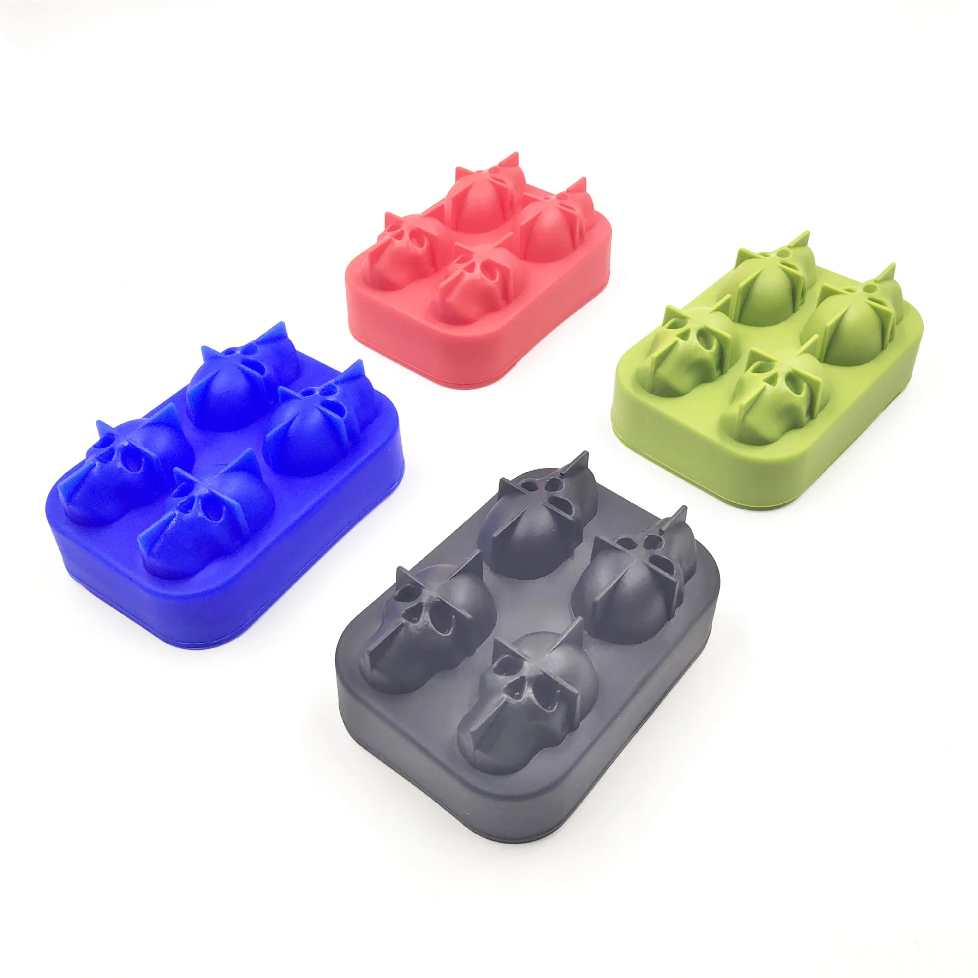 Silicone 3D Skull Ice Cube Tray DIY Ice Ball Mold Whiskey Wine Cocktail Cube Maker Chocolate Pastry Mould pojemniki do lodu