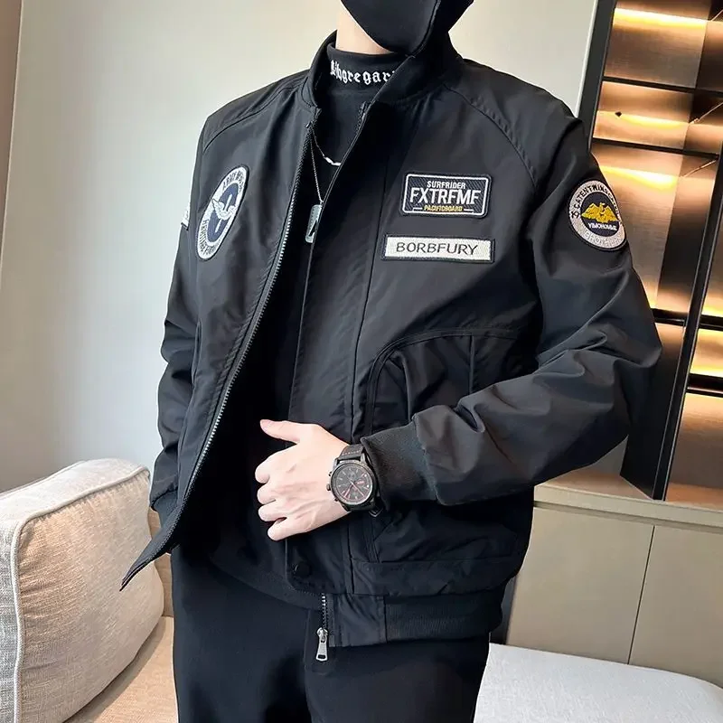 Ofertas de invierno de chaquetas bomber para hombre, abrigos de béisbol para primavera y otoño, ropa barata para hombre, oferta Y2k, estética informal de alta calidad