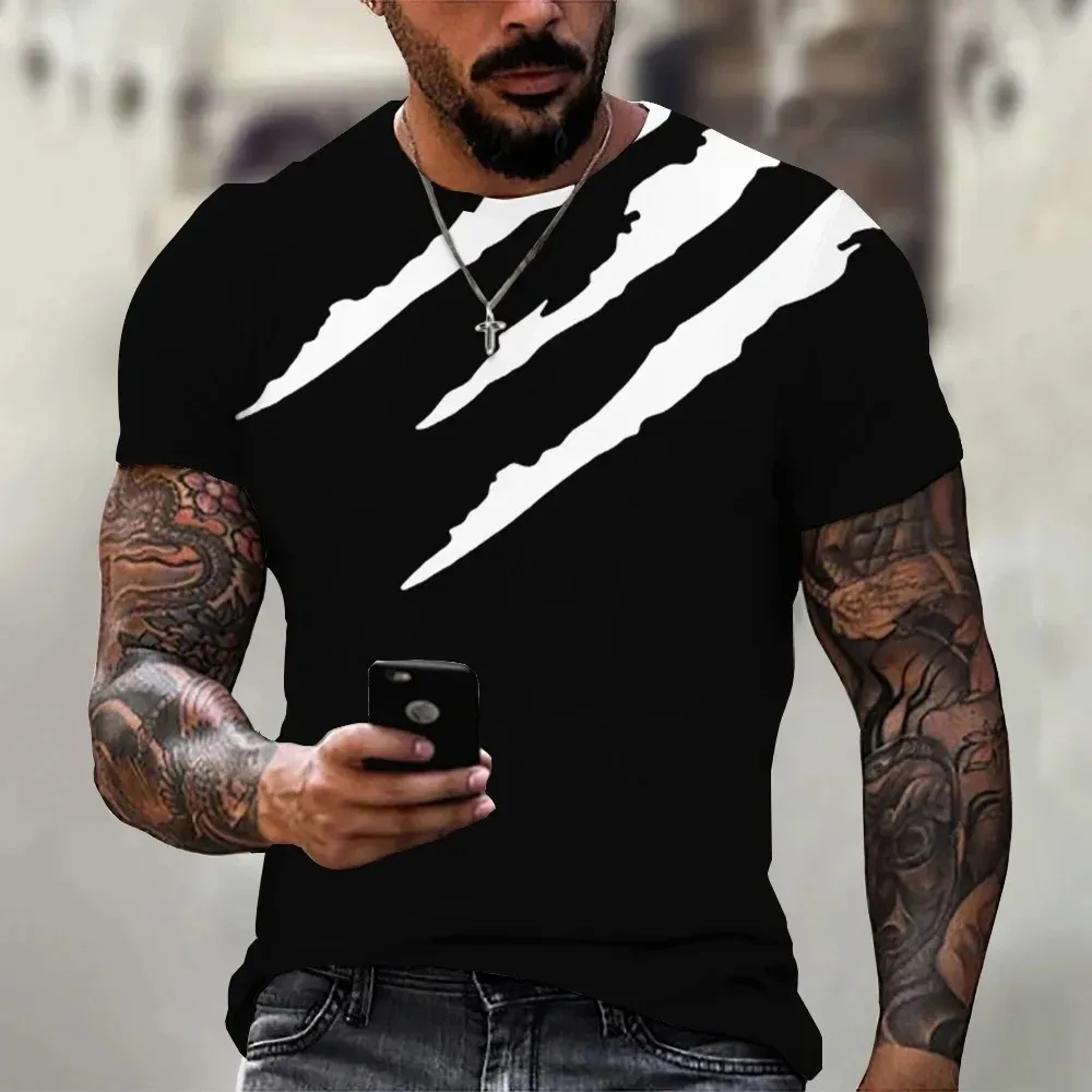 

3D Printed T-Shirt Men's Summer O-Neck Pullover Short Sleeve Men's Shirt Fashion Cotton T-Shirt Oversized Men's Top