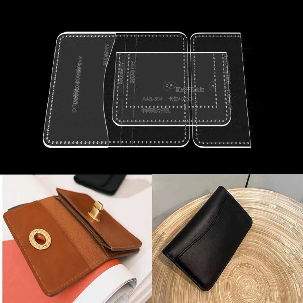 

Leather Bag Pattern Making with Kraft Paper and Acrylic Templates for Leather bag, short card bag, zero wallet, business card