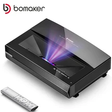 

BOMAKER Laser Projector TV 4K 1S 2500ANSI Lumens 3840*2160P 150Inch HDR10 3GB+32GB ALPD3.0 Android WIFI Home Heater Beamer