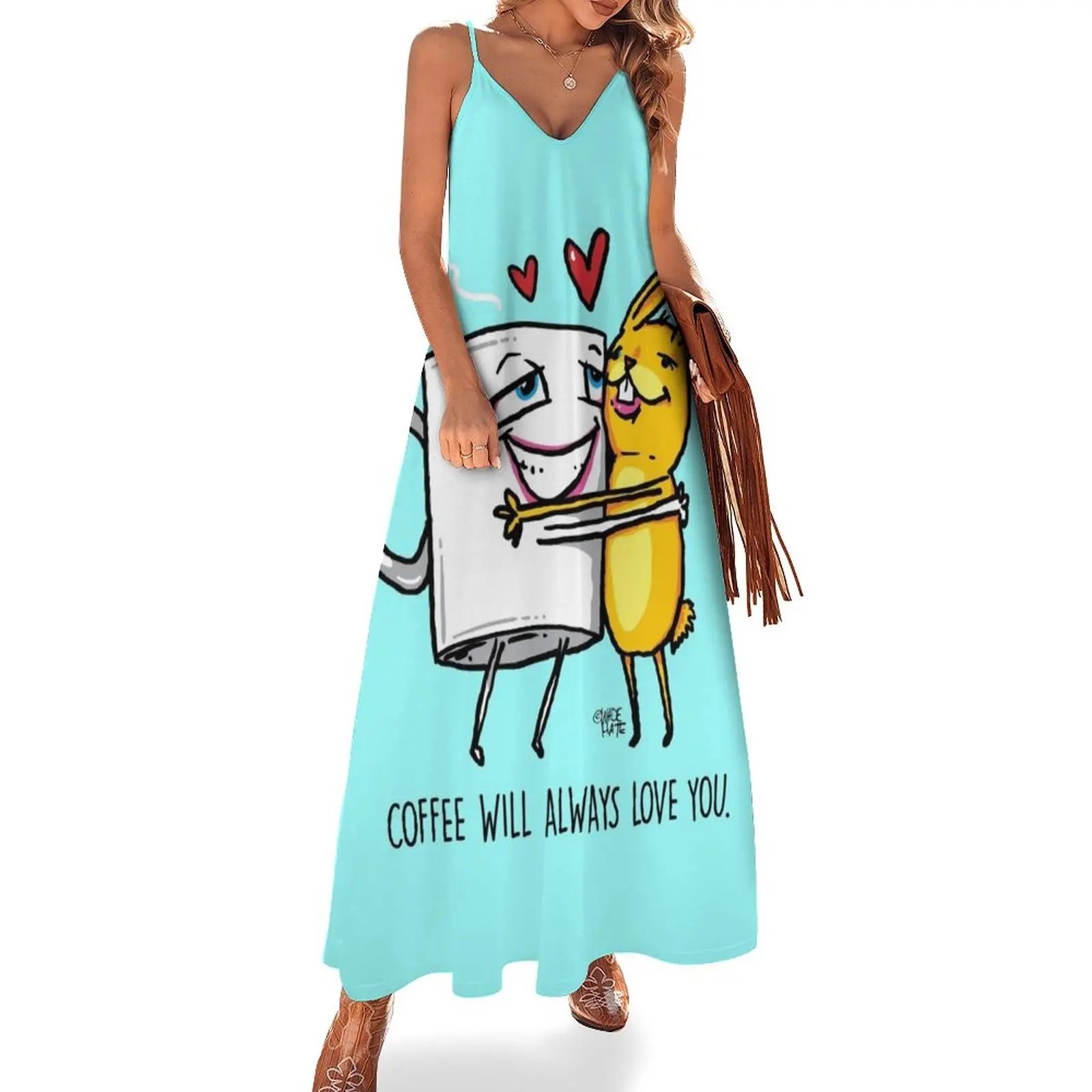 

Coffee Will Always Love you Sleeveless Dress beach dress dress dresses