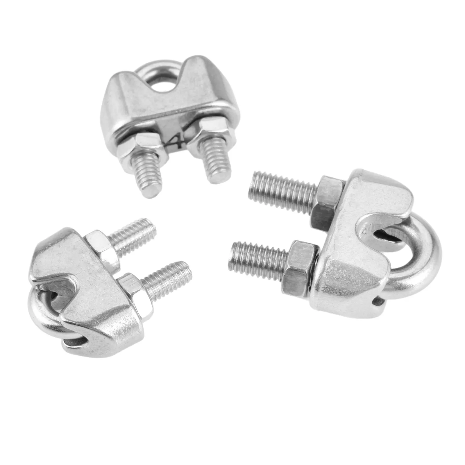 1 Pc 3mm 4mm 5mm Marine Grade Stainless Steel 316 Wire Rope Clips Clamp Cable Grip Metal Wire U Bolts Fixing Tool Yachts Boats