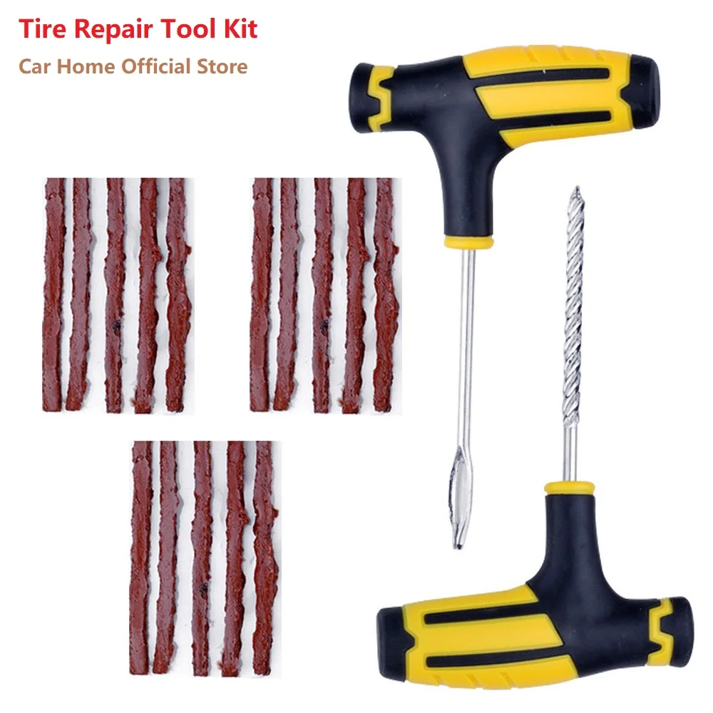 Professional Car Tire Repair Tool Kit Car Truck Bicycle Motorcycle Vacuum Tire Repair Tool Easily to Use uneefull tool set hand tools for car repair ratchet spanner wrench socket set professional bicycle car repair tool kits