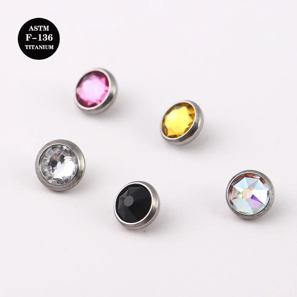 14G Astm F136 Titanio Filettatura Interna Micro Dermal Anchor Top Body Jewelry Per Skin Diver Surface Piercing Body Jewelry