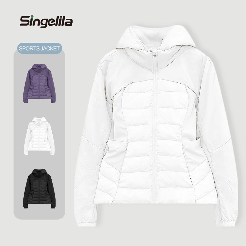 2026 Women's Golf Winter Coat-Slim Fit Multi-functional Cotton Warm Coat with Stylish Hood