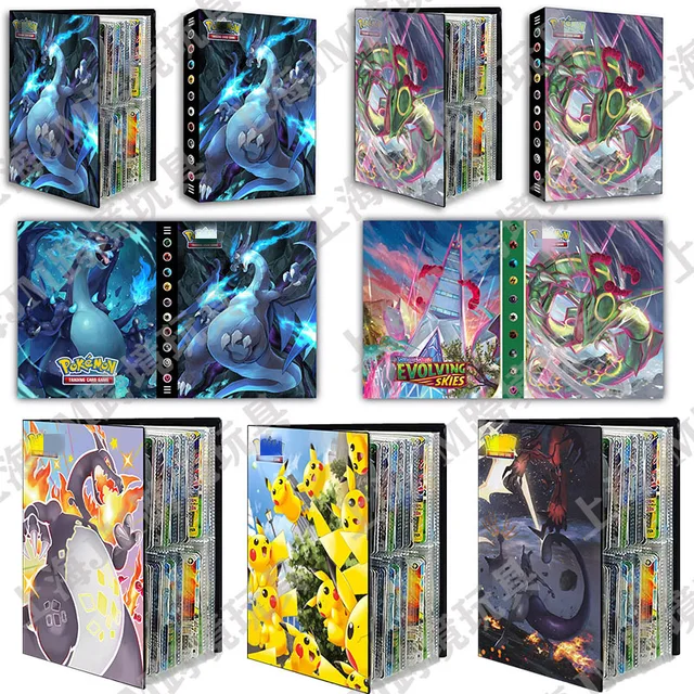 NEW 240Pcs Cards Map Collections Binder VMAX Pokemon Album Book Pokémon Holder Game Card Loaded List Folder Children Birthday 2