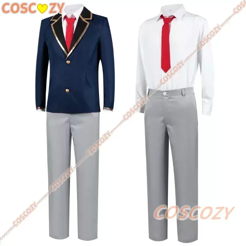 Anime Oshi No Ko Aqua Cosplay Costume Wig Hoshino Akuamarin Jacket Pants Blue Uniform Event Anime Party Men Outfit Suit cosplay jumpsuit superhero cosplay costume cosplay wigs
