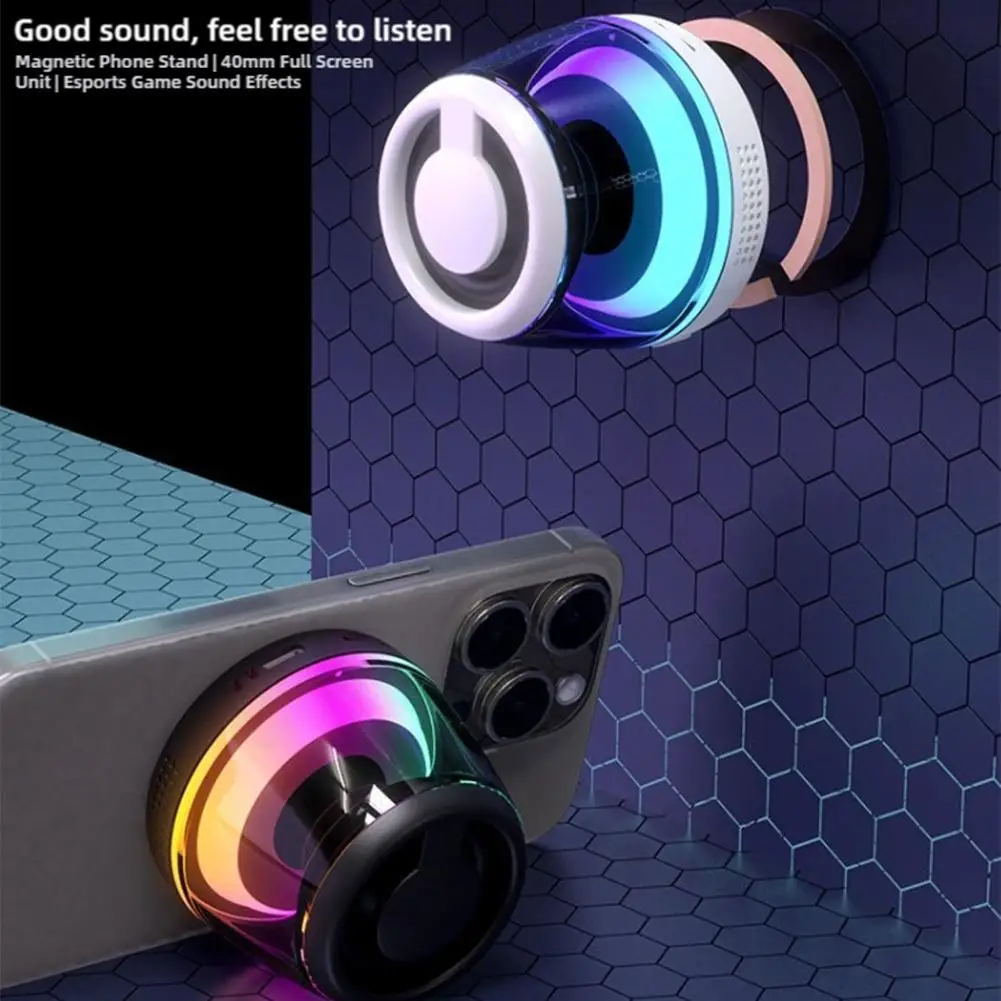 Low Subwoofer Stylish Portable Speaker Bluetooth Wireless Speaker Outdoor Can Plug-in Memory Card RGB Ambient Light Box